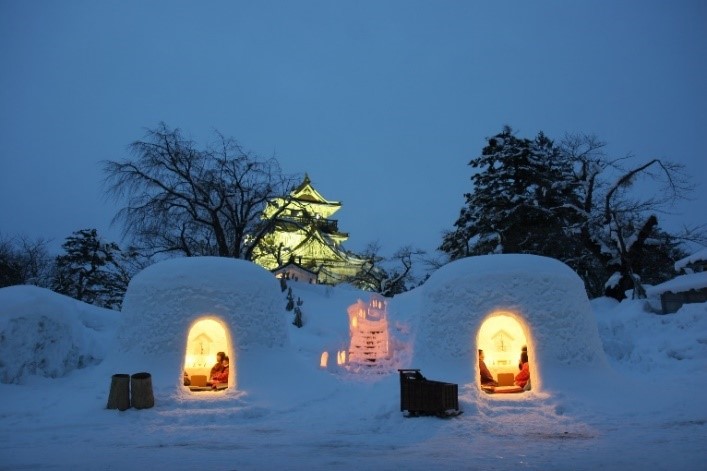 横手雪まつりかまくら