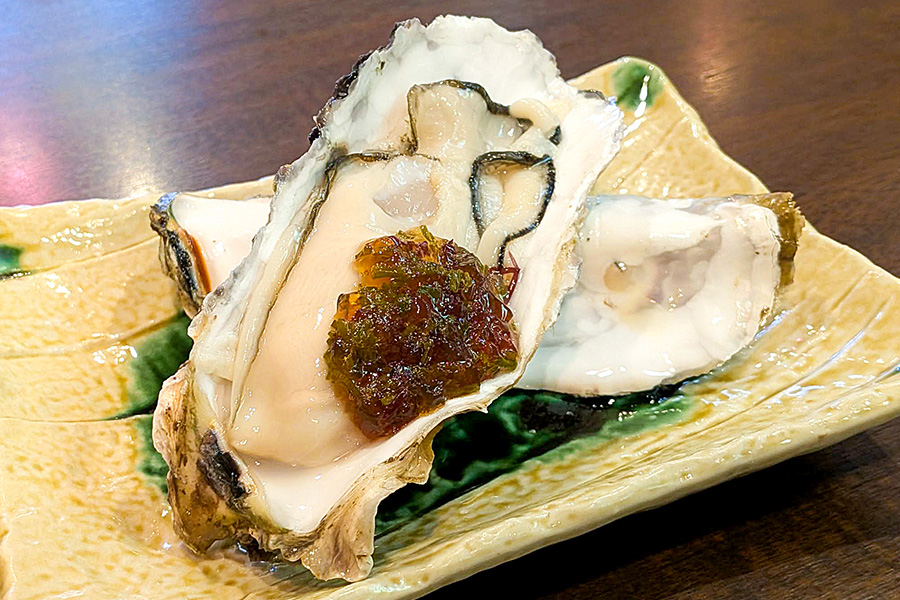 生牡蠣の海藻ジュレ掛け(1個)